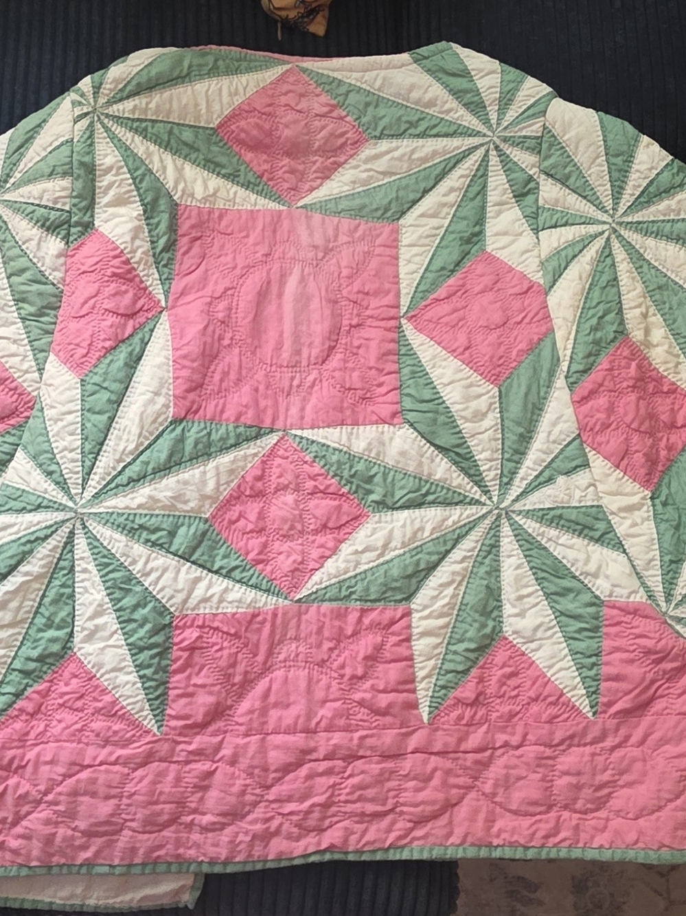 Pink And Green Brooke Wright Quilt Vest - Picture 2 of 3